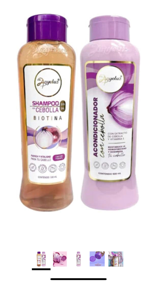 Shampoo Y Acondicionador de crecimiento de Cebolla